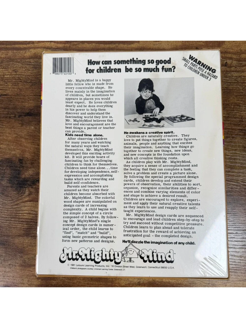 Vintage 1981 Mr. MightyMind Sealed Leisure Learning Play Alone Activity NEW